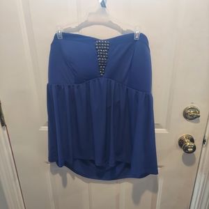 Torrid Royal Blue Studded Strapless Tank